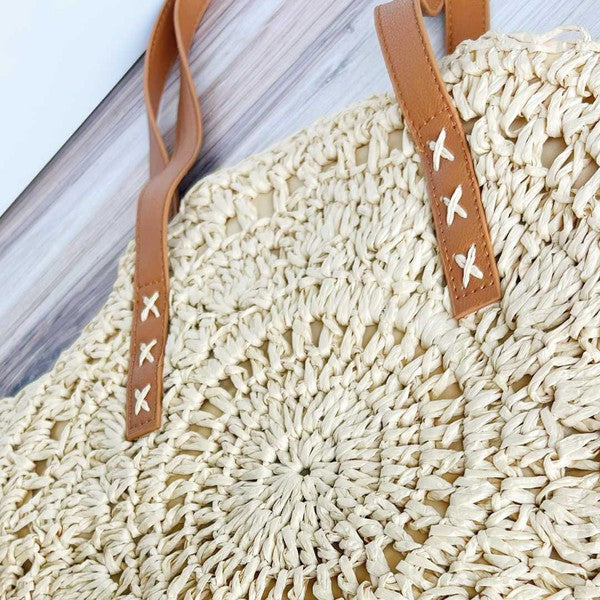 Isla Straw Beach Bag