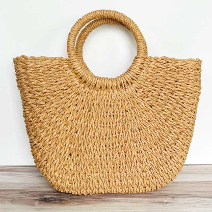 Cyrus Straw Beach Bag